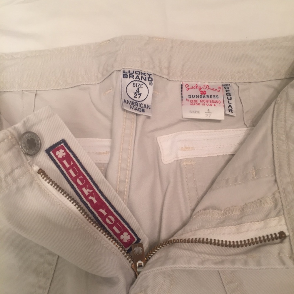 Lucky Brand light tan classic dungarees EUC - Picture 7 of 7